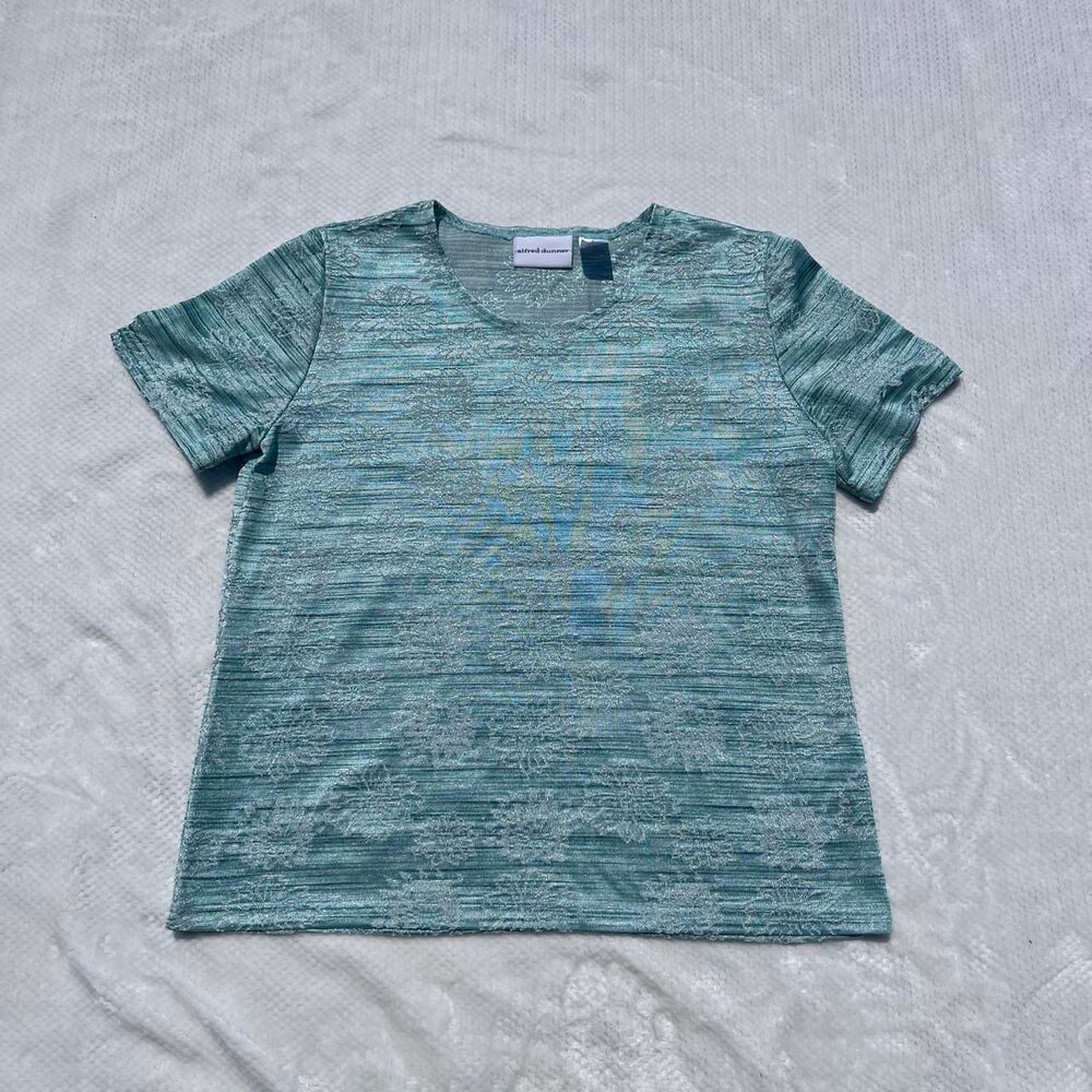 Alfred-dunner Women's Blue and Green Blouse